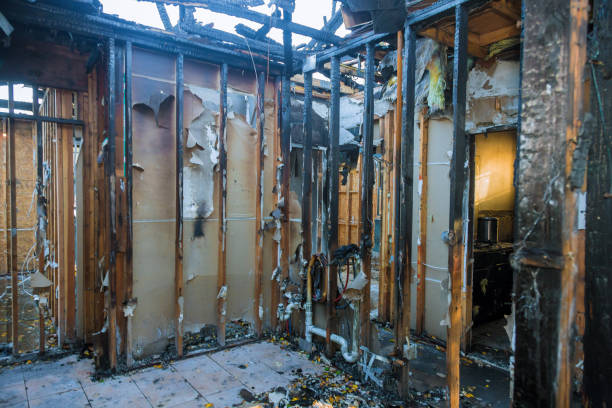 Professional Fire Damage Removal technician working in Minster, OH